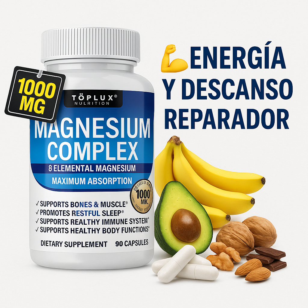 MAGNESIUM COMPLEX® 8 en 1 TOPLUX™ IMPORTADO 🇺🇸 (ORIGINAL)