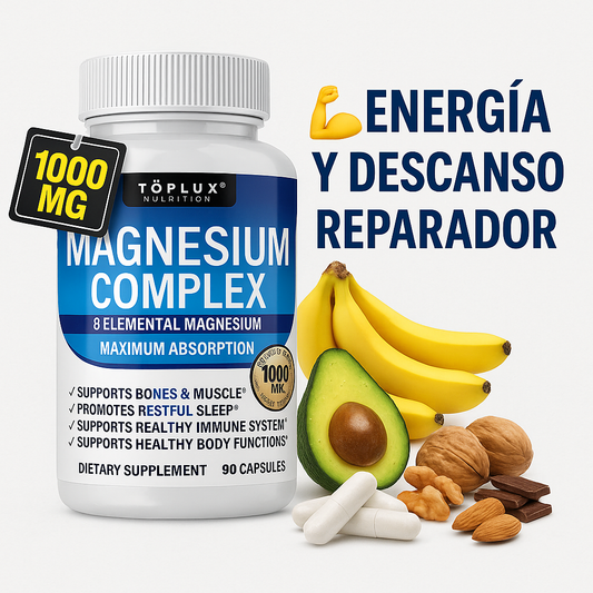 MAGNESIUM COMPLEX® 8 en 1 TOPLUX™ IMPORTADO 🇺🇸 (ORIGINAL)